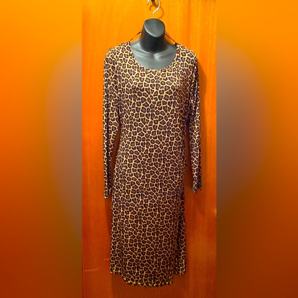 MICHAEL Kors Animal Print Calf Length Dress size XL
